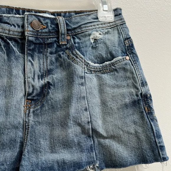 Zara Embroidered Jean Shorts US 2 - Picture 2 of 5